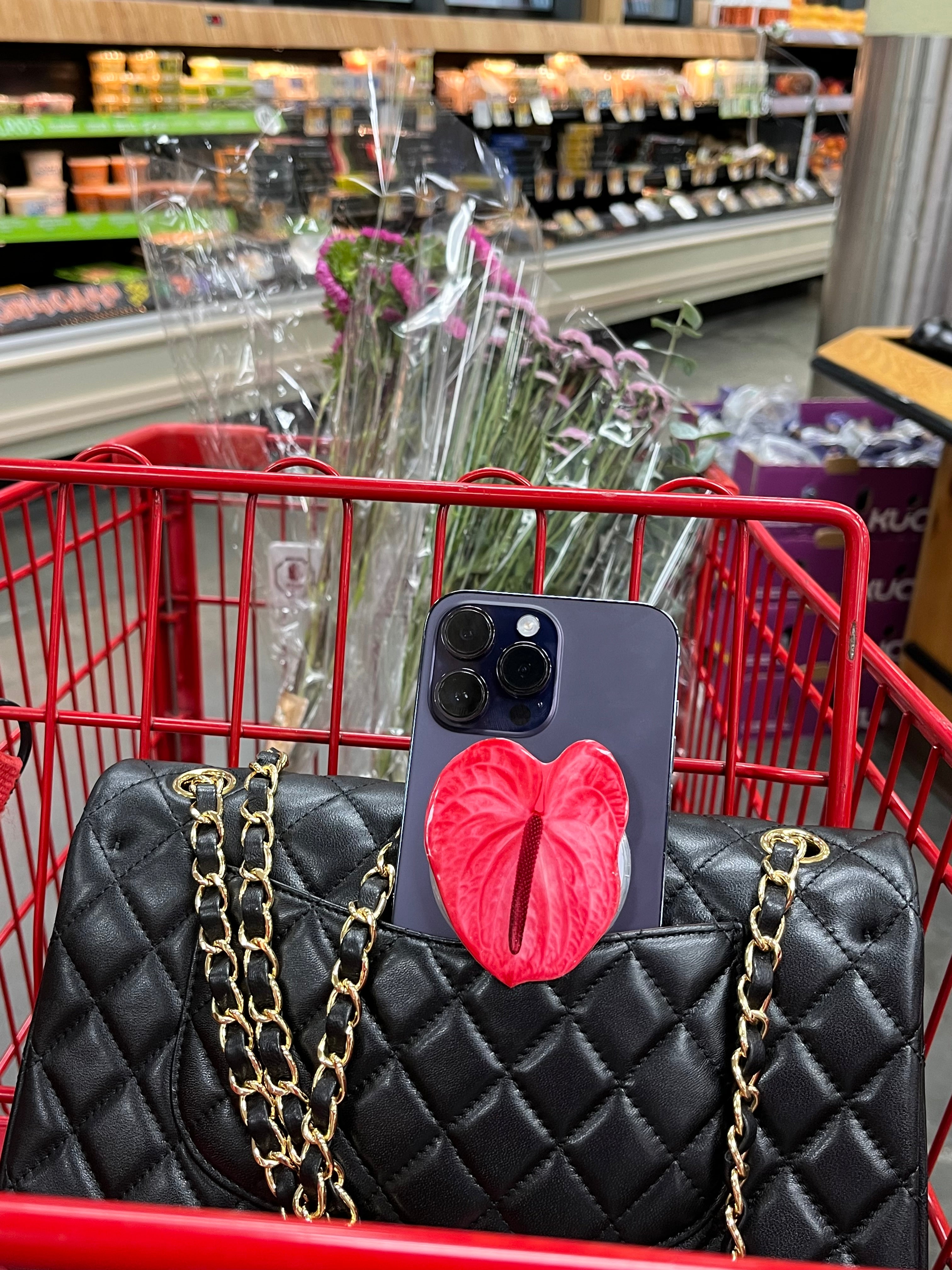 Red Anthurium MagSafe flower pop