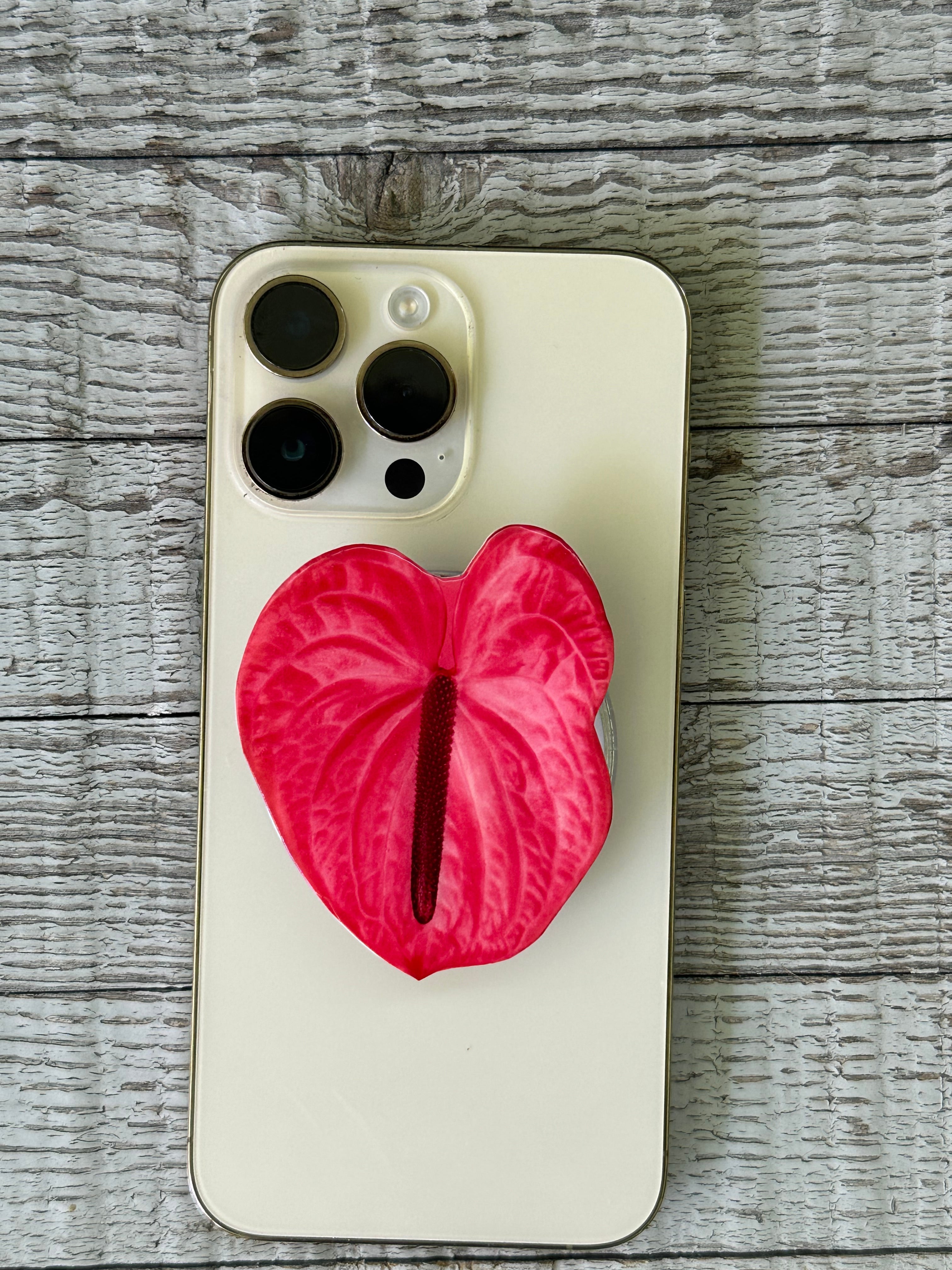 Red Anthurium MagSafe flower pop