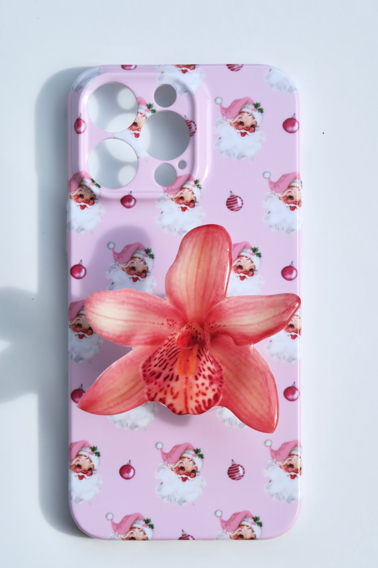 Pink petal sticky phone grip