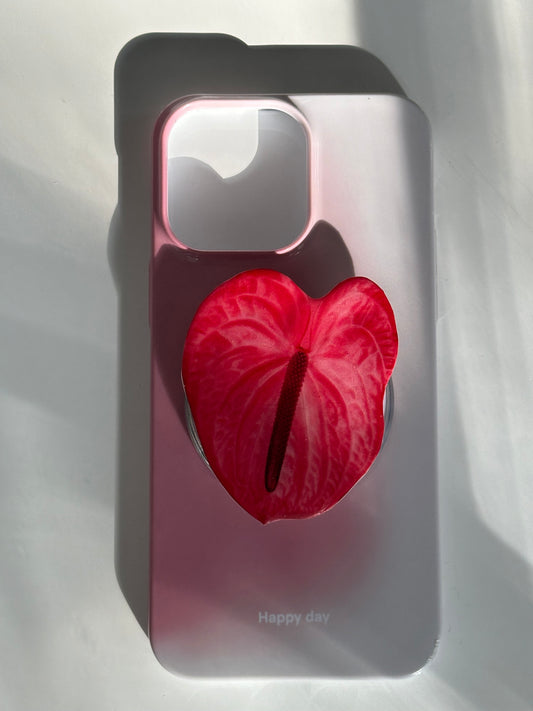 Red Anthurium MagSafe flower pop