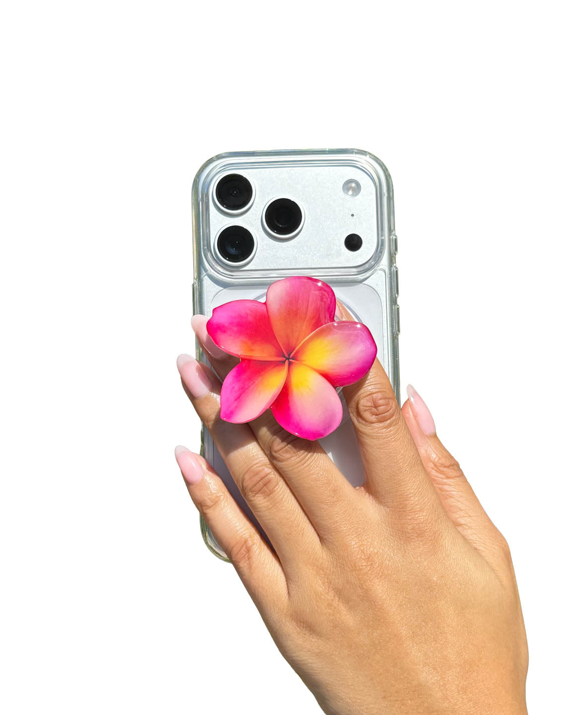 Yellow & Pink Plumeria MagSafe Grip
